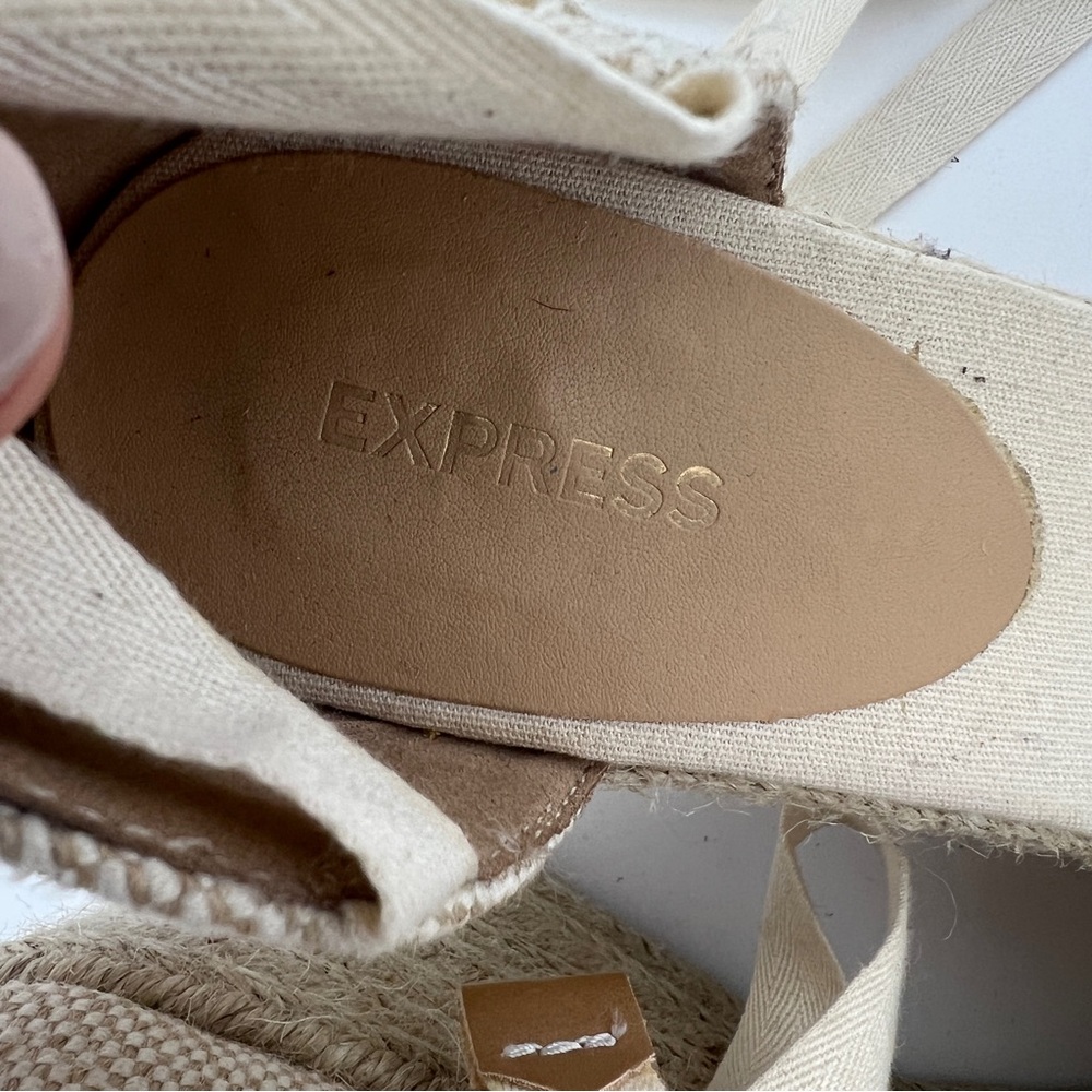 Express Cream Espadrille Wedges - Picture 5 of 14